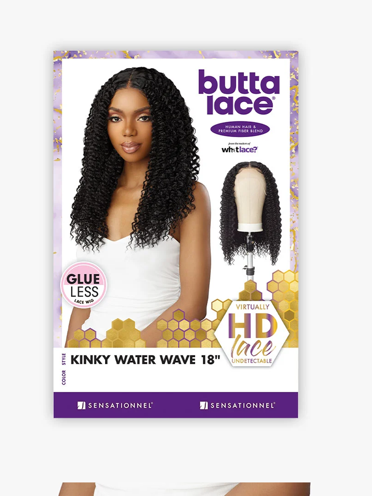 Butta Lace Human Hair Blend Kinky Water Wave 18″